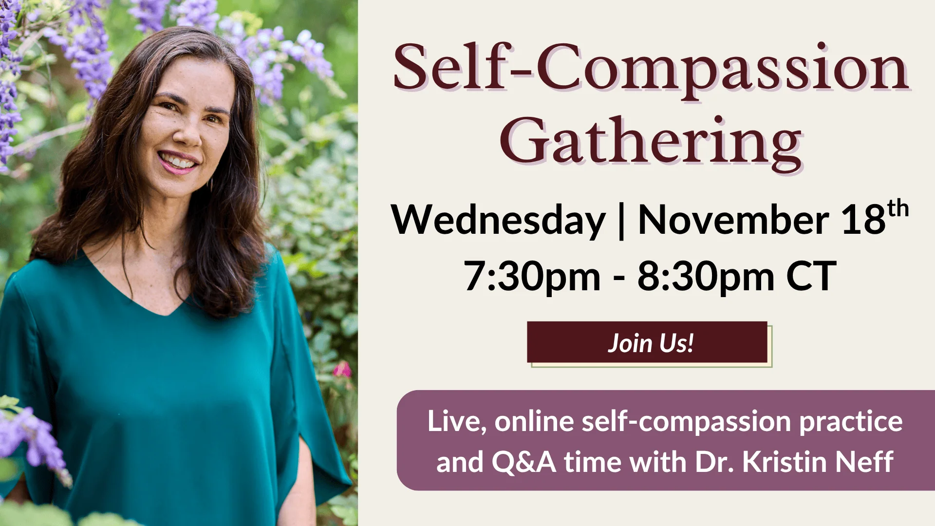 November 18 Gathering 2026 with Kristin Neff