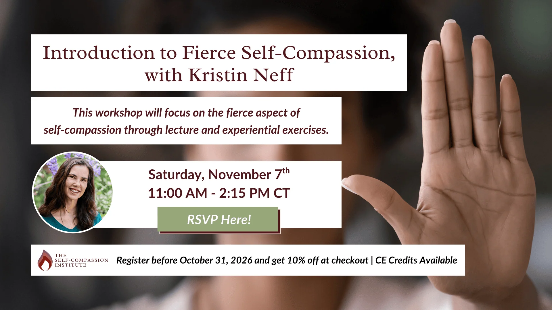 Introduction to Fierce Self-Compassion, with Kristin Neff November 2026